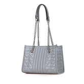 グッチ GGマーモント チェーンショルダーバッグ トートバッグ 681483 グレー系 レザー レディース GUCCI 【中古】